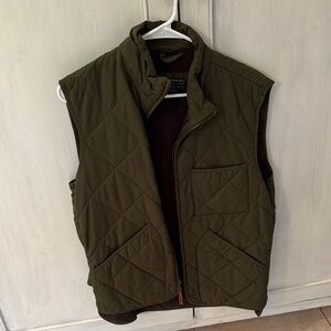 J. Crew Moss Green Quilted Men's Vest
